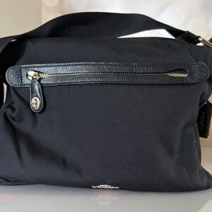 Coach Black Crossbody Bag with Zip Detail